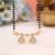 Radiant sheen gold color american diamond mangalsutra for elegant evening partywear