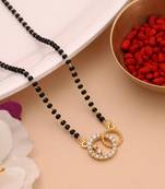 Timeless shining gold color american diamond mangalsutra perfect for ethnic outfits