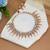 Classic pure white color matte gold necklace set with graceful dangle earrings