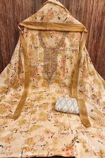 printed unstitched dress material