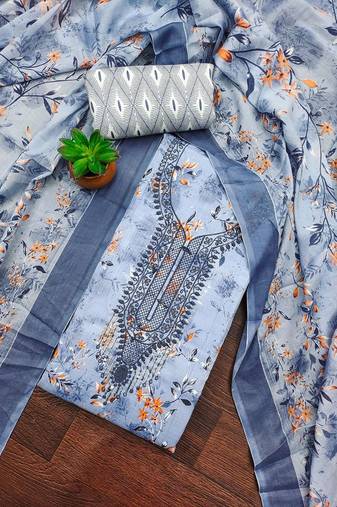 printed unstitched dress material