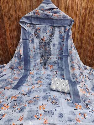 printed unstitched dress material 2