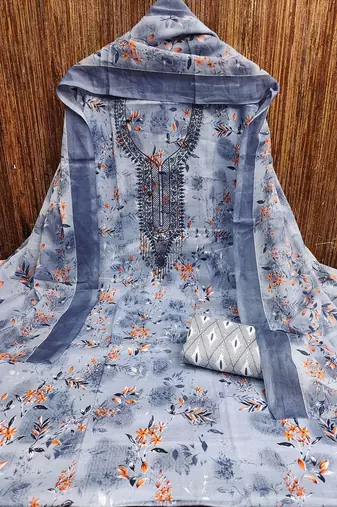 printed unstitched dress material