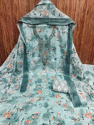 printed unstitched dress material 2