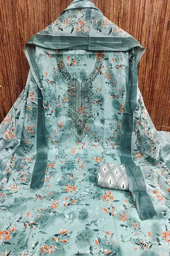 printed unstitched dress material