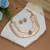 Timeless diamond white color matte gold necklace set with elegant stud earrings