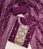 ethnic motifs embroidered sequinned unstitched dress material
