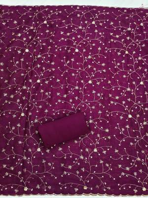 ethnic motifs embroidered sequinned unstitched dress material 4