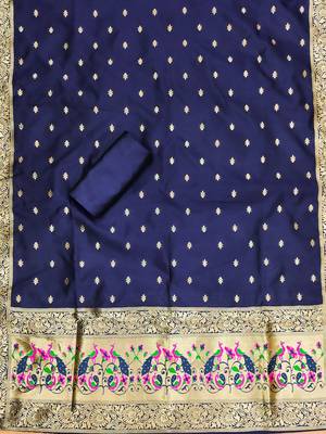 banarasi paithani unstitched dress material 4