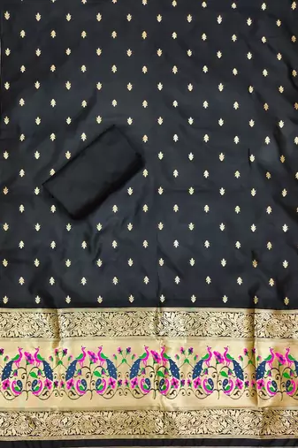 banarasi paithani unstitched dress material