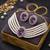 Regal imperial purple color stone necklace set crafted specially for special events