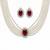 Classic ruby red color stone necklace set created specially for wedding guests