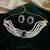 Rich forest green color stone necklace set tailored specially for ethnic sarees