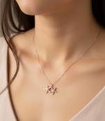 Rose gold color stainless steel rose gold plated anti tarnish necklace for women