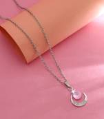 Pretty pastel pink color anti tarnish necklace specially made for daily casual wear