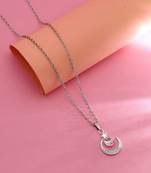 Soft powder light pink color anti tarnish necklace designed for delicate styling