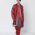 Tabasco red floral printed crepe kurta pant with dupatta stole