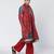 Tabasco red floral printed crepe kurta pant with dupatta stole