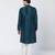 Teal embroidered silk chanderi kurta and pant set