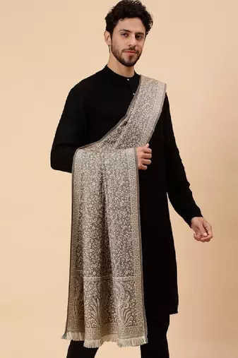 Men floral woven design shawl
