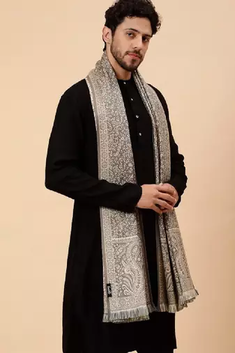 Men floral woven design shawl