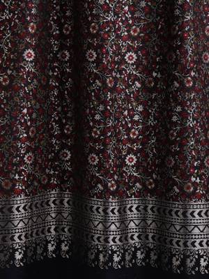 Floral woven design acrylic shawl 2