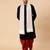 Men woven design fringed acrylic wool shawl