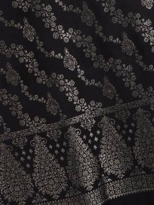 Floral woven design acrylic kashmiri shawl 2