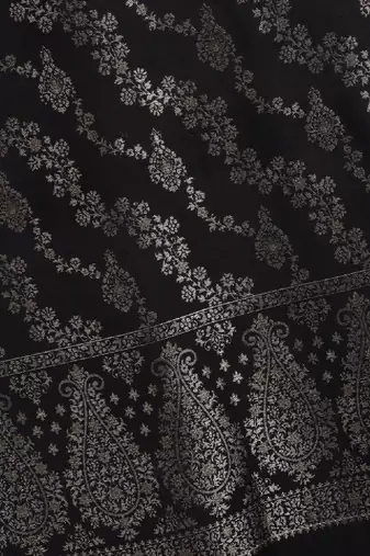 Floral woven design acrylic kashmiri shawl