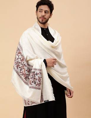 Floral woven design acrylic shawl 1