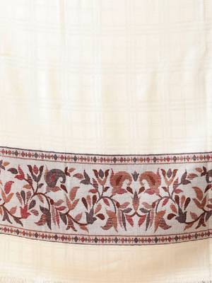 Floral woven design acrylic shawl 2