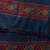 Women blue solid woven design shawl