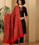 Ethnic motifs woven design shawl