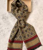Men patterned acrylic mufflers