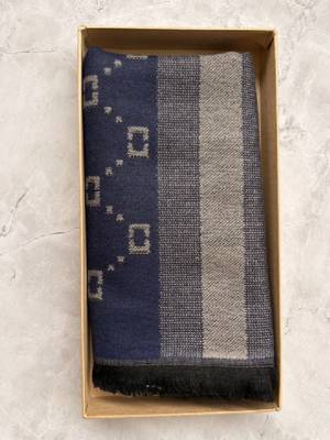 Men patterned acrylic mufflers 2