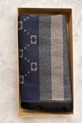 Men patterned acrylic mufflers