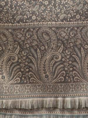 Floral woven design pure woolen shawl 2