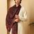 Men woven design floral stole