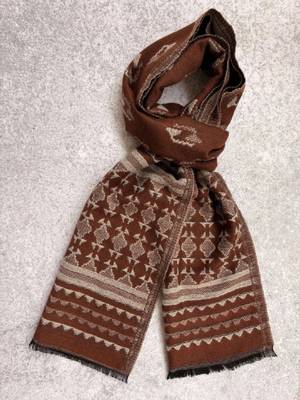 Men patterned acrylic mufflers 1