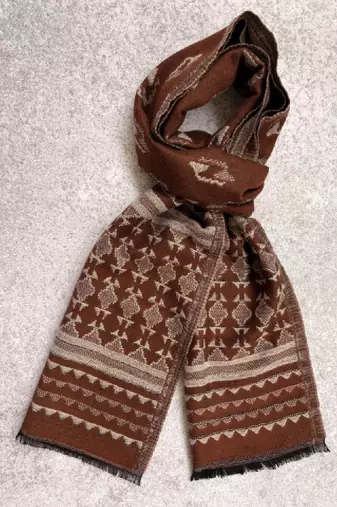 Men patterned acrylic mufflers