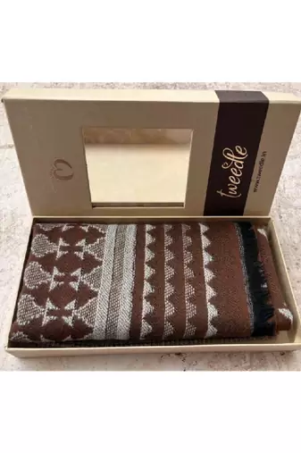 Men patterned acrylic mufflers