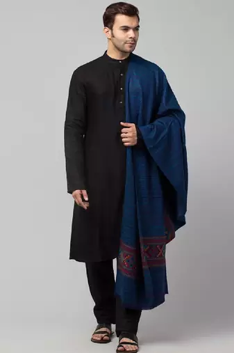Kullu woven design acrylic shawl