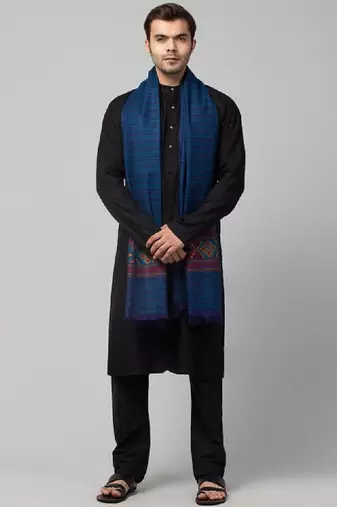 Kullu woven design acrylic shawl
