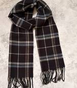 Men checked acrylic mufflers
