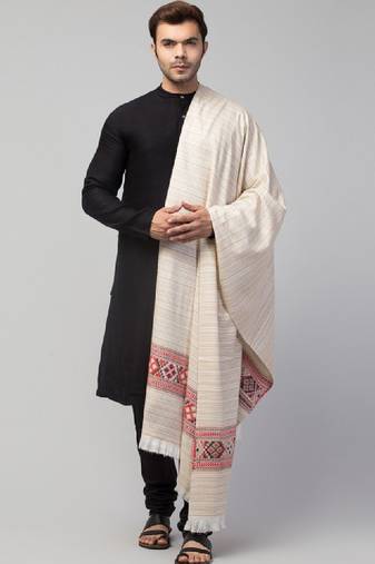 Woven design shawl