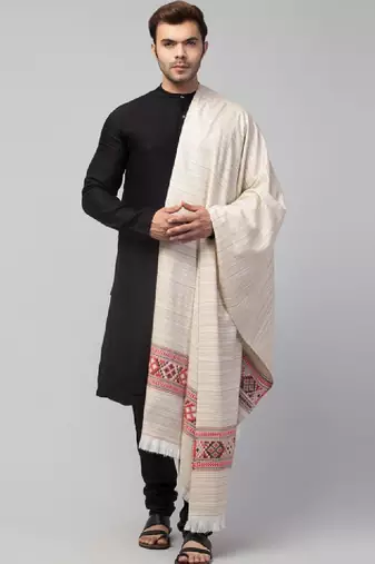 Woven design shawl