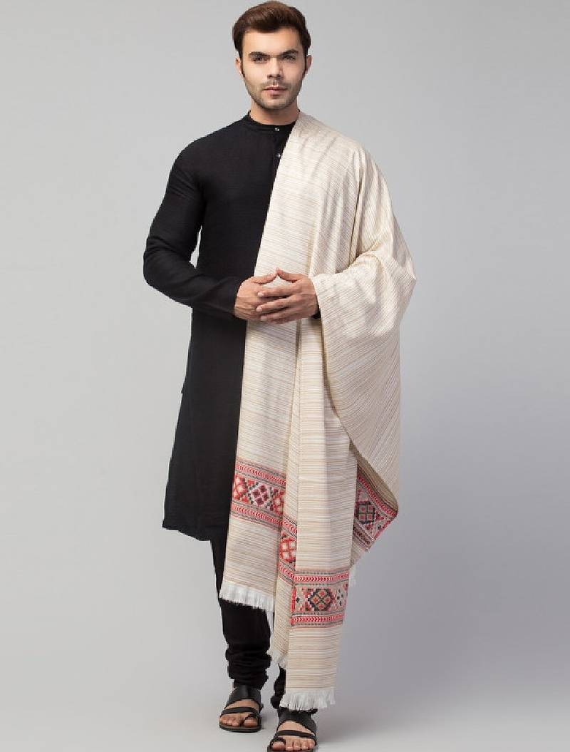 Woven design shawl