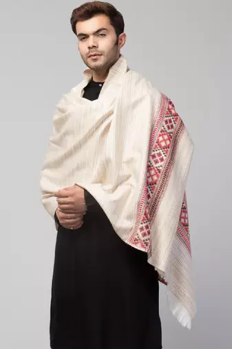 Woven design shawl