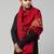 Ethnic motif woven design acrylic shawl