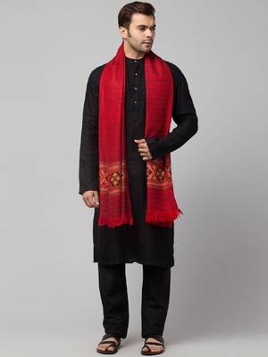 Ethnic motif woven design acrylic shawl 3